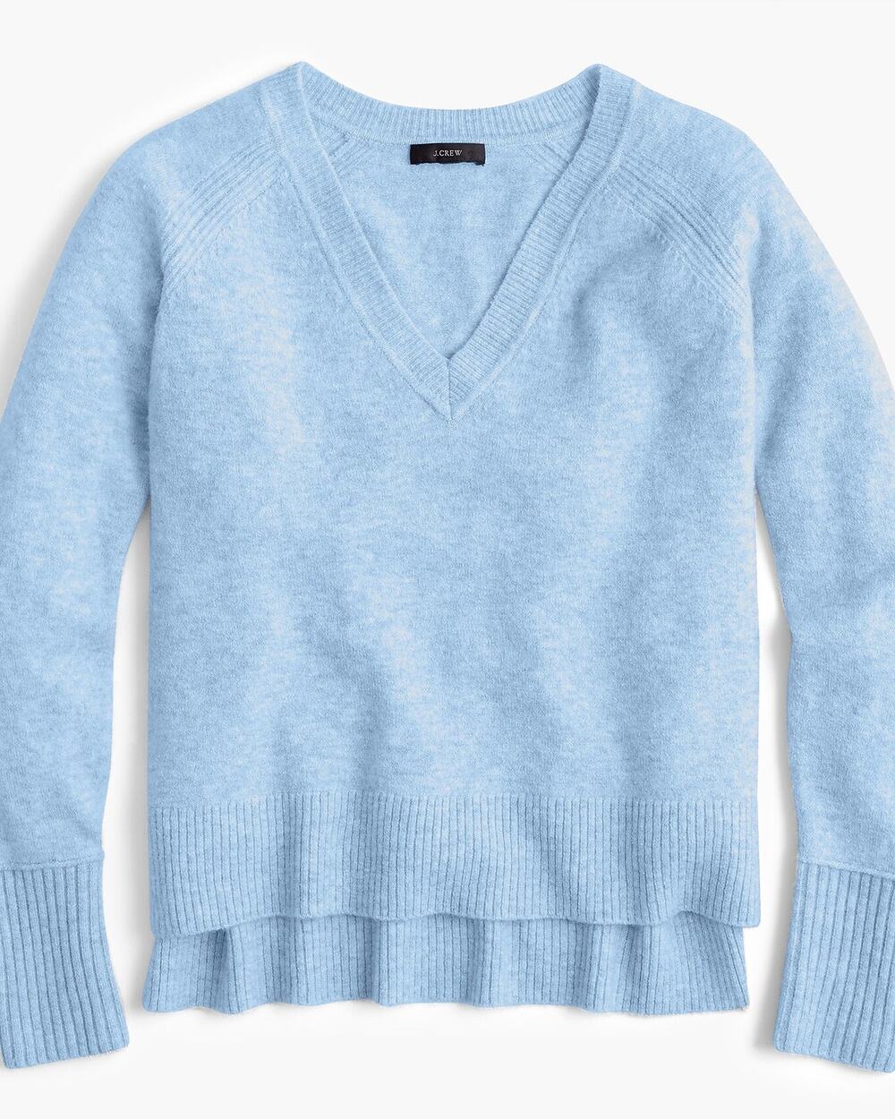 J. Crew Light Blue V-neck Supersoft Sweater Size Large Preppy H3911 Cozy